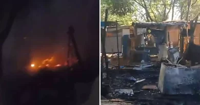 Incêndio provocado por morador destrói dois barracos na Favela Cidade dos Anjos; veja como ajudar!