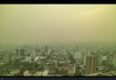 Fumaça tomou conta do céu de Campo Grande e atrapalhou quem tentou ver eclipse anular do Sol