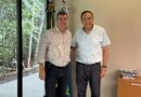 Vereador Carlão, presidente da Câmara de Campo Grande, faz visita institucional ao governador Eduardo Riedel