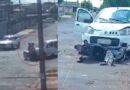 Vídeo: criança fica em estado grave após acidente entre moto e carro na Av. Albert Sabin