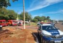 Carga de querosene é derramada por caminhão tanque e mobiliza bombeiros e a PM