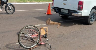 Ciclista de 71 anos é morto atropelado por caminhonete na Avenida Gunter Hans