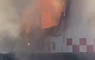 Ambulância fica destruída em incêndio próximo ao Aeroporto de Campo Grande