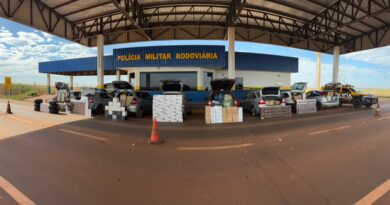 Comboio com quase R$ 2 milhões em contrabando é apreendido na MS‑162; motoristas fugiram