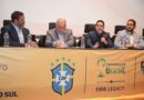 Presidente da CBF é homenageado por vereadores em agenda de entregas para o futebol da Capital