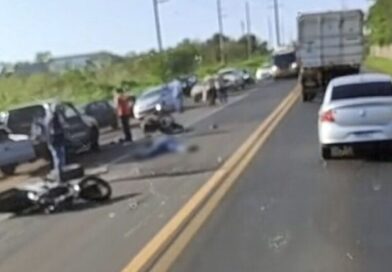 Morre segundo motociclista que bateu em caminhonete no cruzamento da BR-163